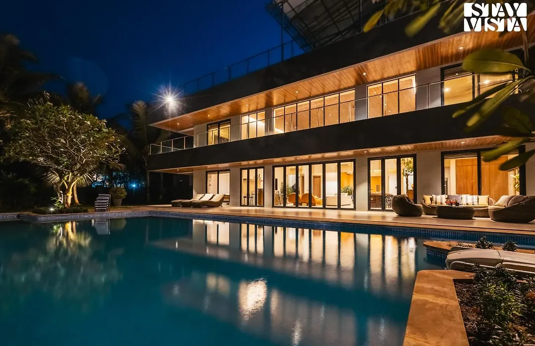 Reflection House by Stayvista: Poolside Retreat with Terrace Bar & Games-1
